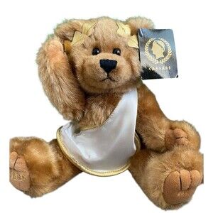 1999 Caesars Palace Gracie Jackson Plush Bear Roman Toga Laurel Wreath 9"